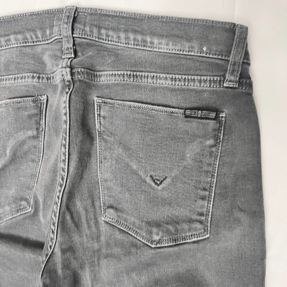 Hudson Krista Ankle Skinny Jeans Solid Gray Size 27 - Picture 8 of 12